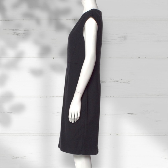 Diane von Furstenberg Black Sheath Dress | Size 8 | Minimalist Capsule Wardrobe - Picture 3 of 6